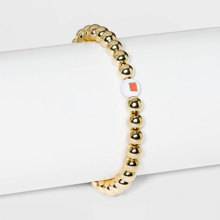 Sugarfix By Baublebar Initial 'm' Stretch Bracelet - Gold