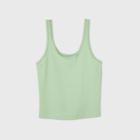 Women's Lace Trim Rib-knit Tank Top - Wild Fable Green