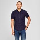 Men's Slim Fit Short Sleeve Soft Wash Northrop Button-down Shirt - Goodfellow & Co Stargaze Navy