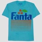 Coca-cola Men's Short Sleeve Fanta Crew T-shirt - Angel Blue