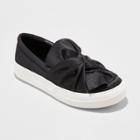 Women's Mellie Wide Width Slip On Sneakers - A New Day Black 7.5w,