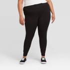 Women's Plus Size High-waisted Leggings - A New Day Black