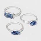 Semi Precious Trio Ring - Universal Thread Blue Mineral,