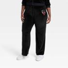 Women's Nba Plus Size Chicago Bulls Velour Wide Leg Graphic Pants - Black