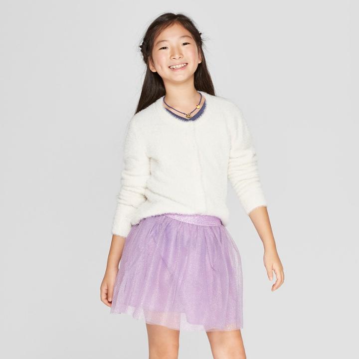 Girls' Dressy Cardigan - Cat & Jack Almond Cream