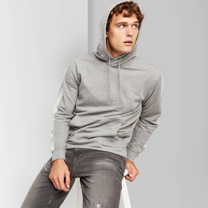 Men's Standard Fit Fleece Hooded Sweatshirt - Original Use Heather Gray