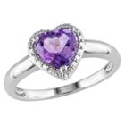 Target 1.05 Ct. T.w. Heart Shaped Amethyst Ring In Sterling Silver