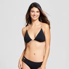 Target Sunn Lab Women's Color Block Triangle Bikini Top - Black/sand D/dd Cup