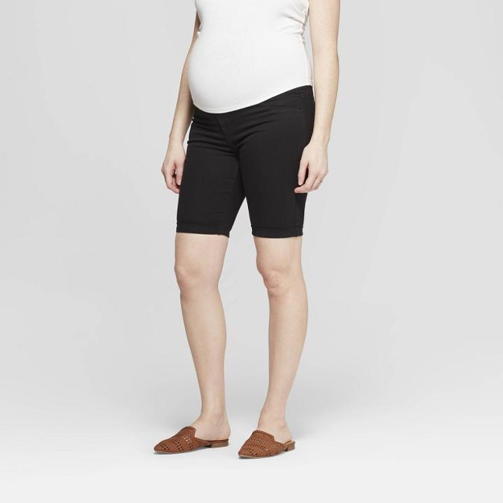 Maternity Bermuda Shorts - Isabel Maternity By Ingrid & Isabel Black