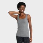 Women's Active Ribbed Tank Top - All In Motion Charcoal Gray