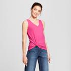 Women's Loose Fit V-neck Tank - A New Day Pink