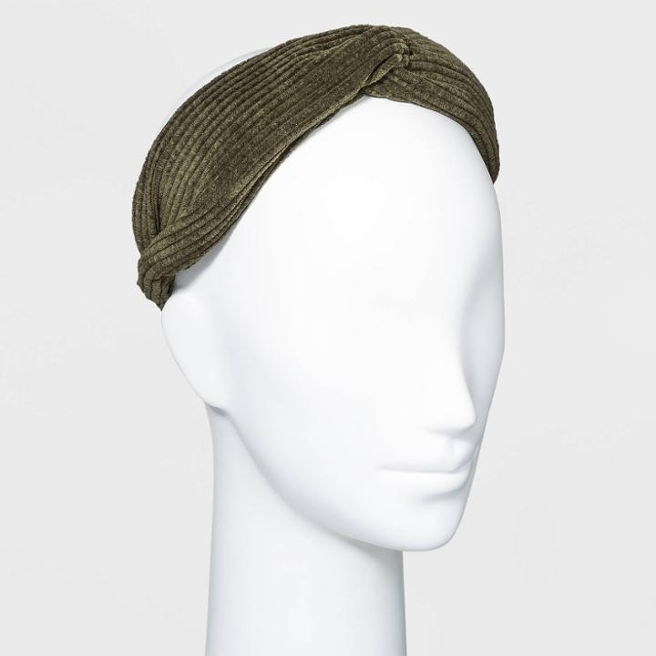 Corduroy Twist Top Headband - Universal Thread Green