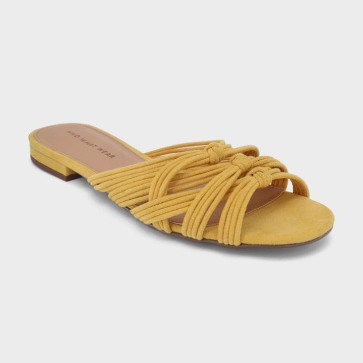 Women's Finley Knotted Slide Sandal - Who What Wear Goldenrod