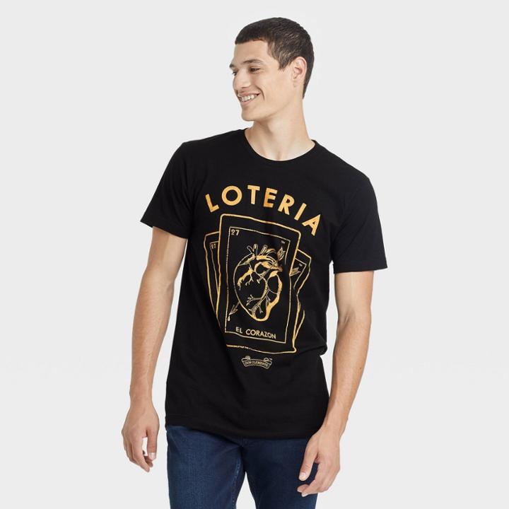 Men's Loteria Short Sleeve Graphic T-shirt - Black