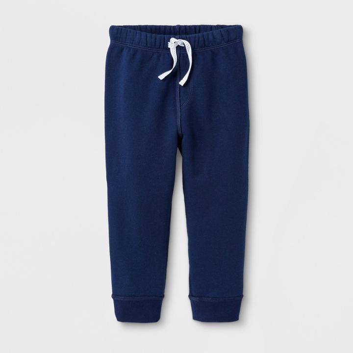 Toddler Boys' Adaptive Fleece Jogger Pants - Cat & Jack Navy