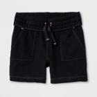 Toddler Girls' Adaptive Knit Shorts - Cat & Jack Black