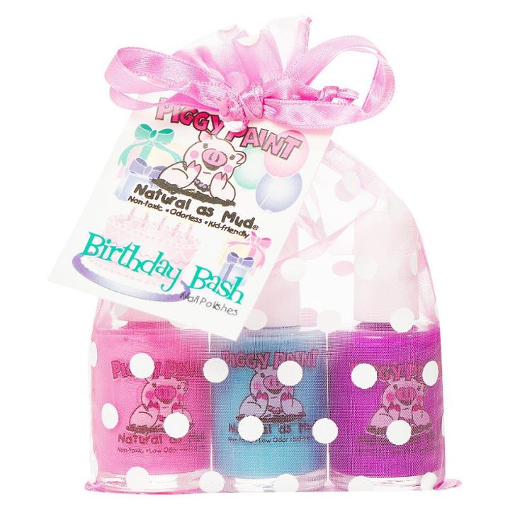 Piggy Paint Non-toxic Nail Polish Set, Birthday Bash