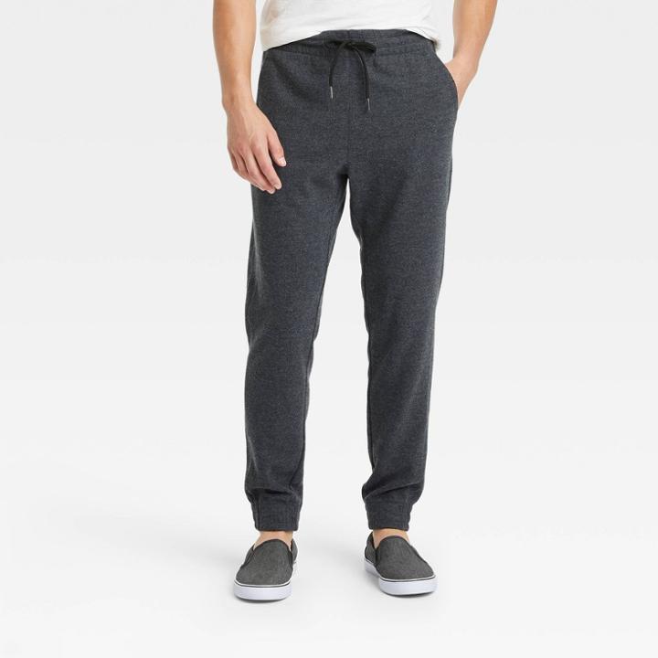 Men's Tapered Thermal Jogger Pants - Goodfellow & Co Black