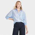 Women's Long Sleeve Button-down Boyfriend Shirt - A New Day