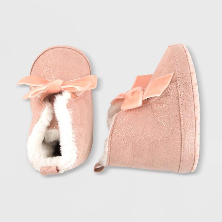 Baby Girls' Suede Crib Shoes - Cat & Jack Pink