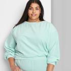 Women's Plus Size Velour Pullover Sweatshirt - Wild Fable