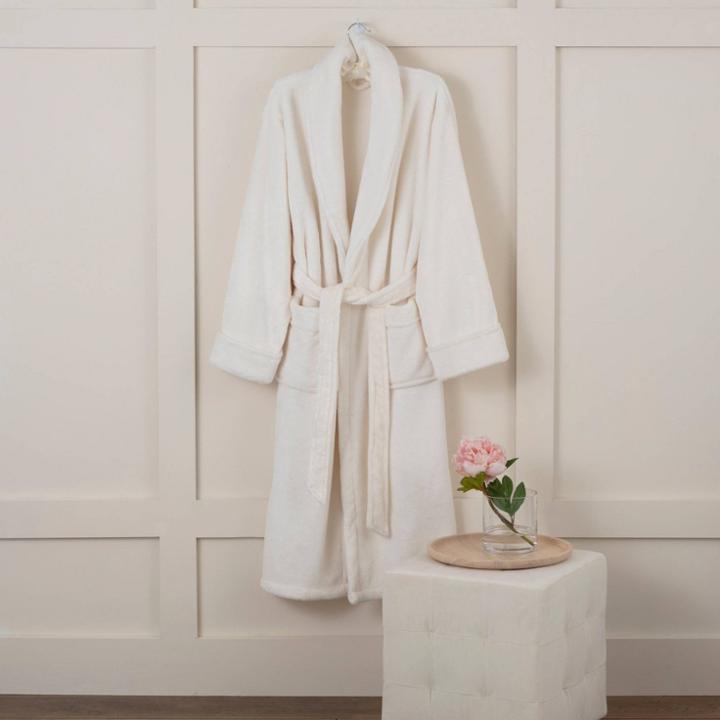 Shea Mink Medium Bath Robe Ivory - Vellux
