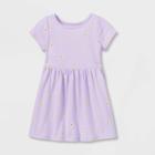 Toddler Girls' Printed Short Sleeve Dress - Cat & Jack Purple