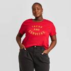 Fifth Sun Women's Plus Size Tacos And Cervezas Short Sleeve Graphic T-shirt - Red 1x, Women's,