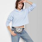 Women's Long Sleeve Cropped Hoodie - Wild Fable Whimsical Blue
