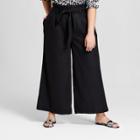 Women's Plus Size Wide Leg Paperbag Pants - Who What Wear Black