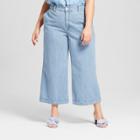 Women's Plus Size Striped Wide Leg Trouser - Who What Wear Blue