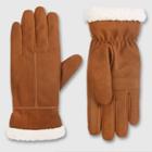 Isotoner Adult Microsuede Gloves - Brown