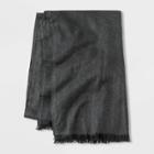 Men's Striped Acrylic Twill Woven Scarf - Goodfellow & Co Black, Men's,