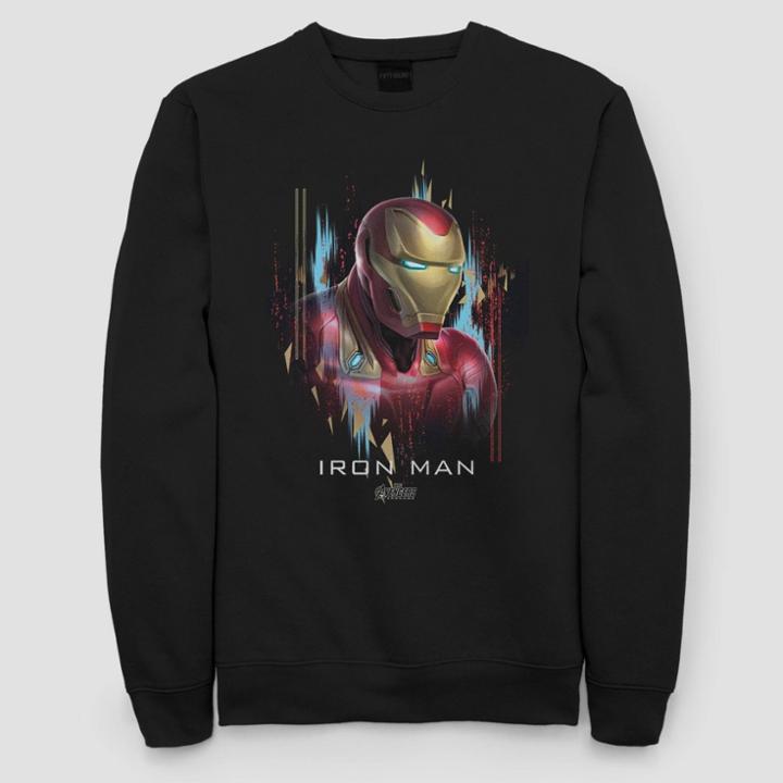 Marvel Women's Iron Man Portrait Fleece Sweatshirt (juniors') - Black