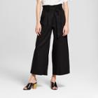 Women's Wide Leg Paperbag Pants - Who What Wear Black