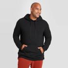 Men's Big & Tall Regular Fit Fleece Crew Sweatshirt - Goodfellow & Co Black