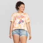 Women's Plus Size Short Sleeve Aloha Cropped Graphic T-shirt - Mighty Fine (juniors') - Yellow