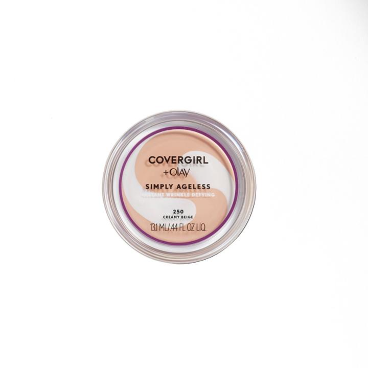 Covergirl + Olay Simply Ageless Compact 250 Cream Beige .4oz, Ivory Beige