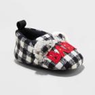 Toddler Boys' Family Sleep Baby Bear Slippers - Wondershop Black