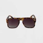 Men's Tortoise Shell Print Aviator Sunglasses - Goodfellow & Co Brown