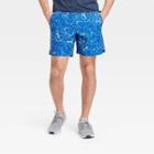 Men's Floral Print Hybrid Shorts - All In Motion Tropical Blue