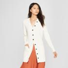 Women's Long Sleeve Button Detail Cardigan - Who What Wear Cream (ivory)