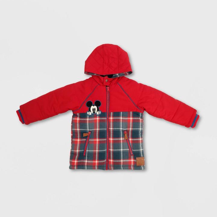 Boys' Disney Mickey Mouse & Friends Parka Jacket - Red/blue 3 - Disney