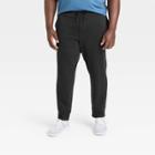 Men's Big & Tall Cotton Fleece Joggers - All In Motion Black