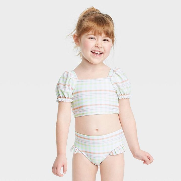 Baby Girls' Plaid Bikini Set - Cat & Jack