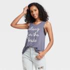 Grayson Threads Women's Along For The Bride Graphic Tank Top - Gray