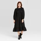 Women's Bishop Long Sleeve Smocked Dress - Prologue Black