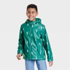 Kids' Long Sleeve Rubber Rain Jacket - Cat & Jack Green