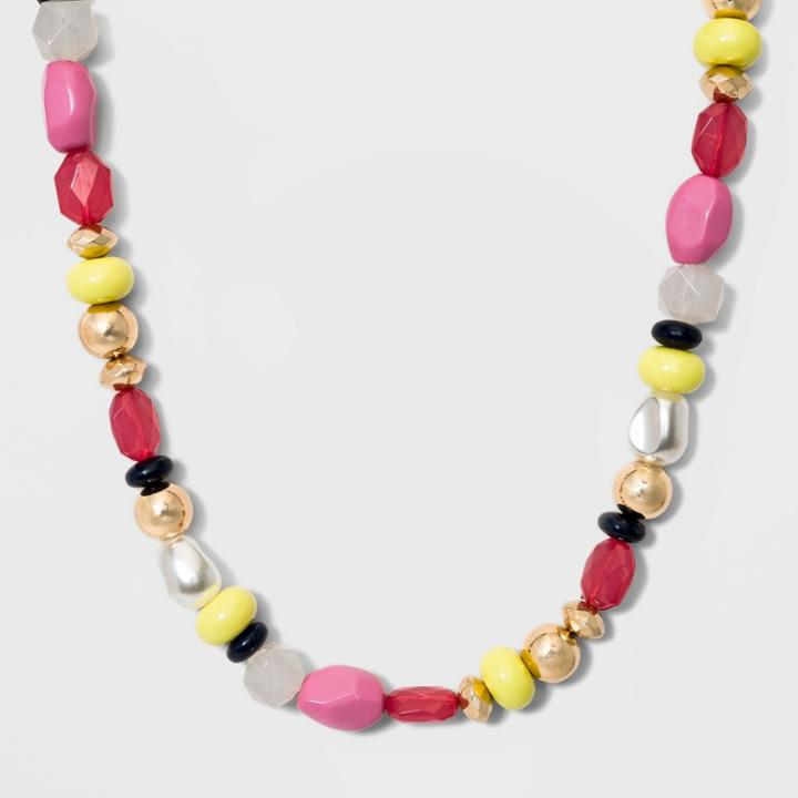 Sugarfix By Baublebar Mixed Media Statement Necklace, Girl's, Multicolor Rainbow