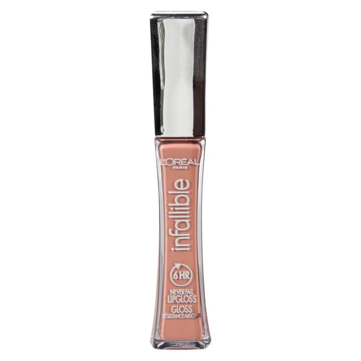 L'oreal Paris Infallible Never Fail Lip Gloss 815 Barely Nude .21 Fl Oz, Barely Nude
